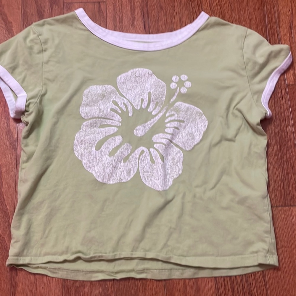 Medium Hollister Green Baby Tee